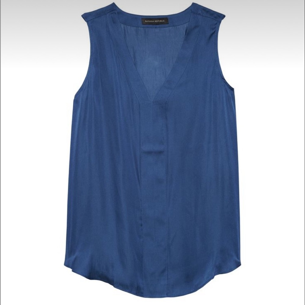 Banana Republic v-neck satin blouse